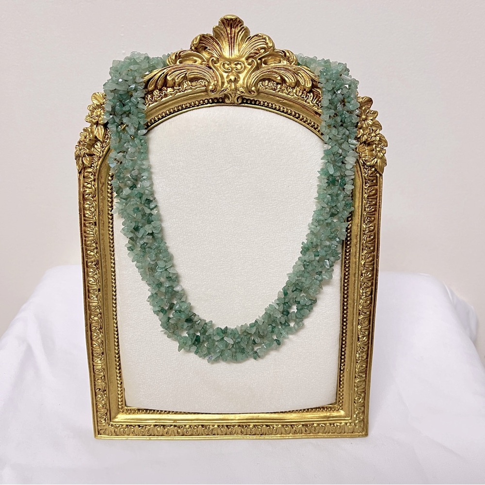 Necklacece-Avertine nugget, NWOT, shades of green, 18”, 925 clasp, wtg 2.8 oz.